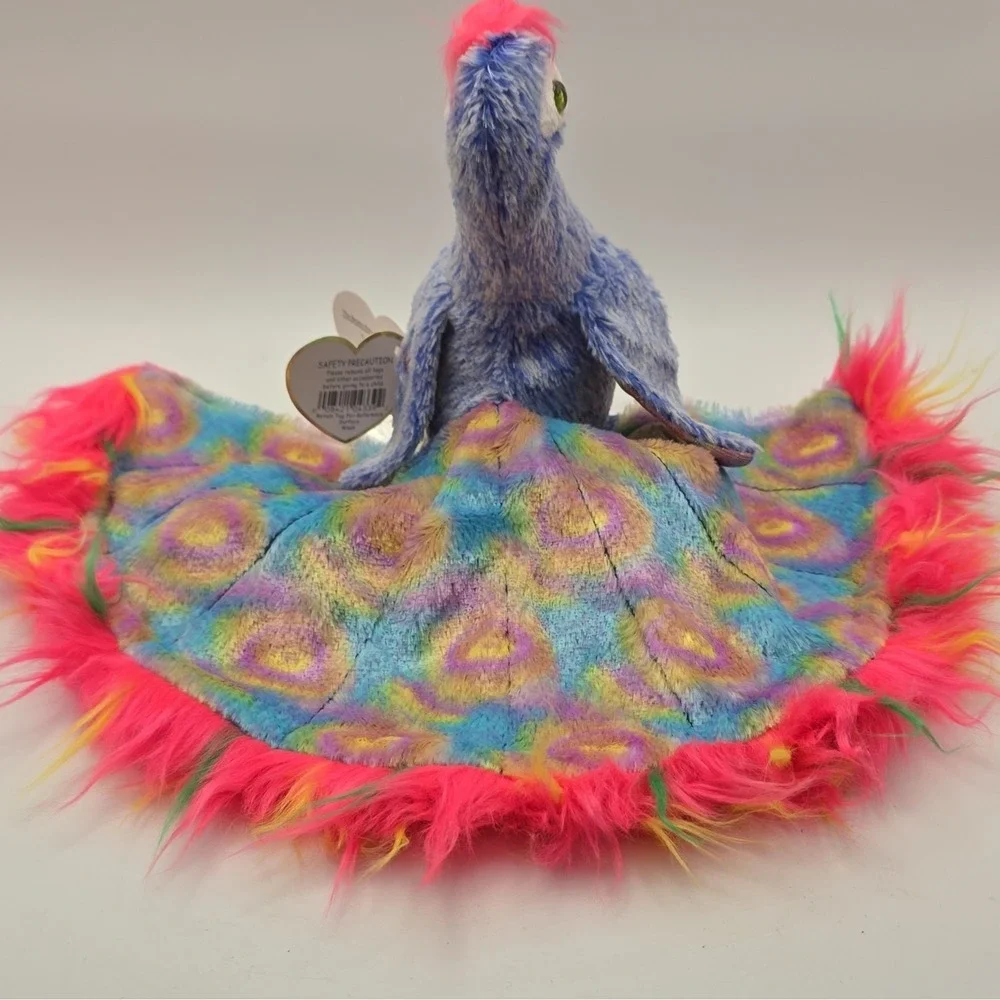 Ty Beanie Babies Flashy Peacock Plush Beanbag Retired Vintage 2000 MPN 04339
